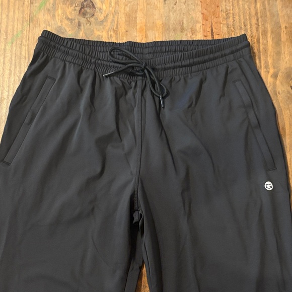 Women's Black Track Joggers with Elastic Waist - Picture 7 of 8